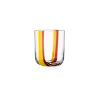 Ichendorf Milano Tumbler, Jaune et Bordeaux U, Collection Gesti, 35 cl, Verre soufflé à la bouche, Finition à la main