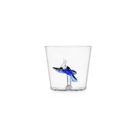 Ichendorf Milano Tumbler Oiseau Tropical Bleu, Collection Talking Trees, 30 cl, Verre borosilicate, fait à la main