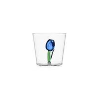 Ichendorf Milano Tumbler Tulipano Bleu, Collection Botanique, 30 cl, Verre borosilicate, fait à la main