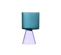 Ichendorf Milano Verere, Rosa - pétrole, collection Travasi, 35 cl, verre borosilicate, fait à la main