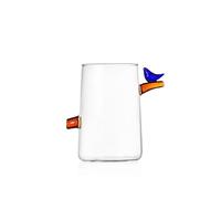 Ichendorf Milano Verre à bita Birds Bleu Collection Birds 50 cl Verre borosilicate, fait main