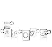 Ichendorf Milano Verre borosilicate Set 6 tasses à café collection Decò, 0,05 kilogrammes