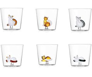 Ichendorf Tabby Cat Lot de 6 tumbler d'eau, décors assortis