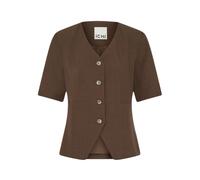 Ichi - Blazer à manches courtes - Femme - Vestes - Brun - Taille: 42 FR
