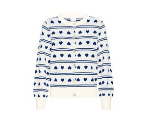 ICHI Cardigan 'BRIELLE' bleu / blanc, Taille S