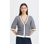 ICHI Cardigan 'ICHArdina ' beige / noir / blanc, Taille S