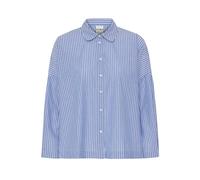 ICHI Chemisier 'GILEY' bleu / blanc, Taille XXL