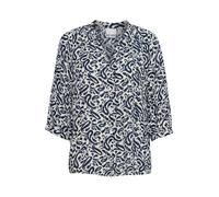 ICHI Chemisier 'IHMarrakech' écru / bleu nuit, Taille M