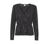 ICHI Chemisier 'Loane' noir / argent, Taille XS