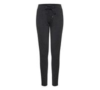 ICHI Pantalon Kate PA2 - Coupe étroite, stretch, taille élastique - Gris foncé mélangé Femme M