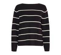 Ichi, Femme, Pulls, Noir, Taille: 40 FR Pull Rayé Meteorite Lait d'Amande