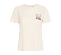 Ichi, Femme, Tops, Beige, Taille: 36 FR Sandshell Melange Tee Top Style
