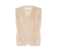 Ichi - Gilet en fourrure Ihhizala - Femme - Vestes - Beige - Taille: 36 FR