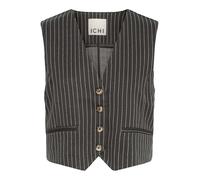 ICHI Gilet 'IXKate' gris foncé / blanc cassé, Taille M