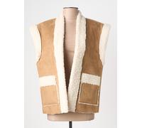 ichi gilets femme de couleur beige 36