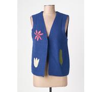 ichi gilets femme de couleur bleu 34