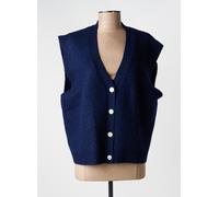 ichi gilets femme de couleur bleu 42
