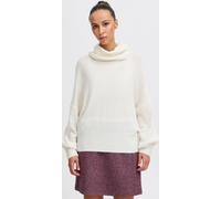 Ichi IHKamara Pull à col roulé pour femme Pull à col roulé bord-côte légèrement élastique Loose fit