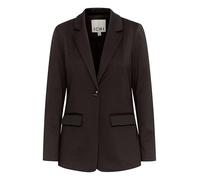 ICHI IHKATE Blazer pour femme - Veste de costume avec 1 bouton - Poches à rabat - Col à revers - Légèrement élastique - Coupe droite, Noir (194008), L