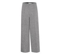 ICHI Ihkate Jacquard Pa9 Pantalon d'affaires décontracté, Noir/Blanc à Chevrons (203523), M Femme