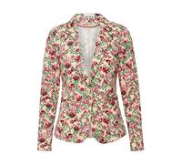 ICHI Ihkate Print Bl14 Blazer, 201850/Structured Flower Mix1, M Femme