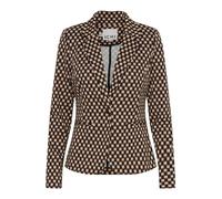 ICHI IHKATE Print BL18 Blazer d'affaires décontracté, Doeskin Checks AOP (202764), M Femme