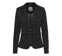ICHI Ihkate Print Bl21 Blazer décontracté, Black Heart AOP (203261), M Femme
