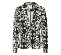 ICHI Ihkate Print Bl23 Blazer d'affaires décontracté, 203978_Black Flower AOP, M Femmes