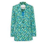 ICHI IHKATE Print Oversize BL Blazer d'affaires décontracté, Blue Green Multi Flower AOP (202699), M Femme