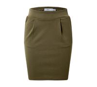 ICHI Jupe Kate mini courte à taille élastique kaki Taille 38
