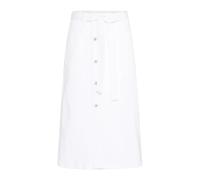 Ichi - Jupe Midi Blanche avec Ceinture - Femme - Jupes - Blanc - Taille: 36 FR