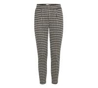 ICHI Pantalon 'KATE CHECKY PA2' noir / blanc, Taille 38