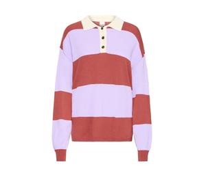 Ichi - Polo Rose Violette Combinée - Femme - Pulls - Multicolore - Taille: 40 FR