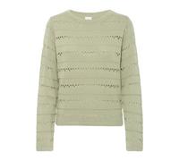 Ichi - Pull en Tricot Féminin avec Col Bateau - Femme - Pulls - Vert - Taille: 46 FR
