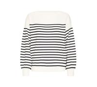 ICHI Pull-over 'IHLULS' bleu marine / blanc, Taille XXL