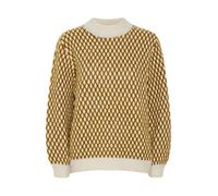 ICHI Pull-over 'Kamara' écru / marron, Taille XL