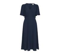 Ichi - Robe à manches à volants col en V Total Eclipse - Femme - Robes - Bleu - Taille: 40 FR