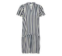 ICHI Robe bleu foncé / blanc, Taille 40