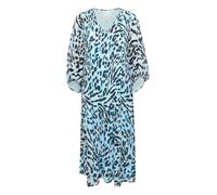 ICHI Robe-chemise 'Ely' bleu / noir / blanc, Taille 38