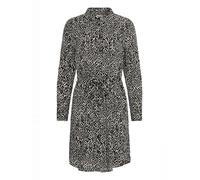 ICHI Robe-chemise 'VERA DR34' noir / blanc, Taille 50