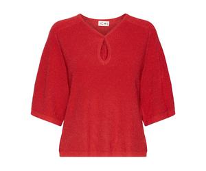 Ichi - V-neck Tricots - Femme - Pulls - Rouge - Taille: 44 FR