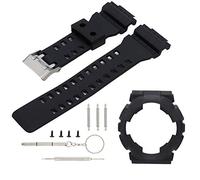 Ichiias Bracelet De Montre Bracelet De Remplacement De Bracelet De Montre en Silicone avec BoîTier De Montre Compatible avec Casio G Shock Ga110/100