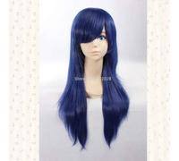 Ichinose Kotomi 65 cm bleu droit demi-longue résistance à la chaleur Cosplay perruque + bonnet de perruque comme photo