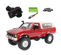 Ichlovdu Camion militaire radiocommandé, 2,4 G, RTR, véhicule tout-terrain, simulation Crawler, voiture télécommandée (rouge)