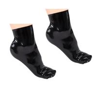 Ichlovdu Chaussettes en caoutchouc latex véritable pour pieds - Look mouillé - Sexy - Bondage plat SM Cosplay