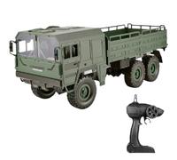 Ichlovdu RTR RC Camion militaire Army Truck Kit complet tout-terrain 1:16 Q64 6WD 2,4 G Télécommande Modèle Simulation Transporter Vert Cadeaux pour garçons et hommes
