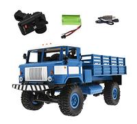 Ichlovdu RTR RC Militaire Camion 4WD 1:16 WPL 4WD B-24 RTR 2,4 GHz Camion radiocommandé Camion télécommandé Cadeau pour adultes et enfants Hobby (bleu)