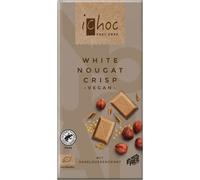 iChoc Chocolate Blanco y Turrón de Avellana Nougat Bio 80g