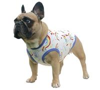 iChoue T-shirt motif bouledogue français, vêtements mignons pour chiens de taille moyenne, débardeurs, Frenchie English Boston Terrier, Pitbull, arc-en-ciel, taille L Plus