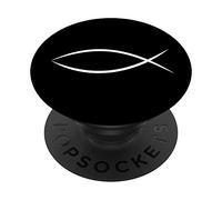 Ichthys Ichthus Jésus Poisson symbole chrétien PopSockets PopGrip Interchangeable